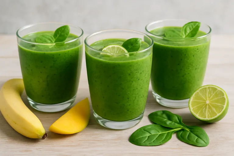 Variaties: 3 snelle spinazie-smoothies